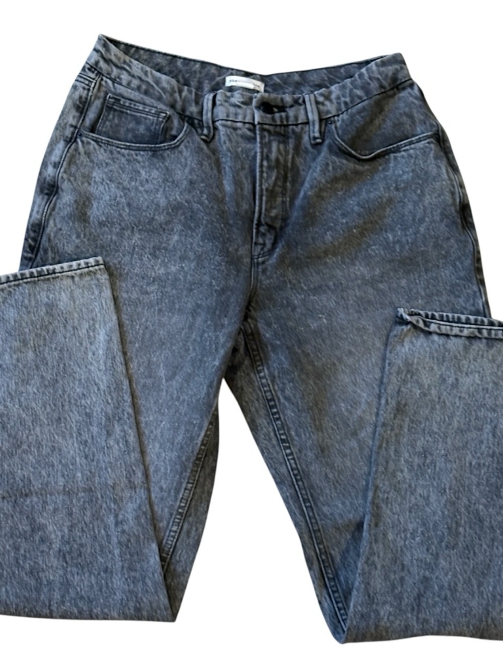 Good American Straight Leg Womens Loose Jeans Grey Size 10/30 Style #GNISN999BT - Picture 2 of 7